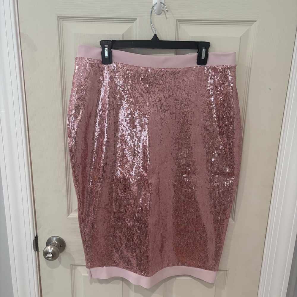 Chiara Boni Pink Sequin Skirt